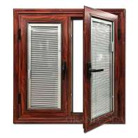 Aluminium rolling shutter windows with competitive factory price casement window with blinds