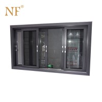 Aluminum double tempered glass sliding window